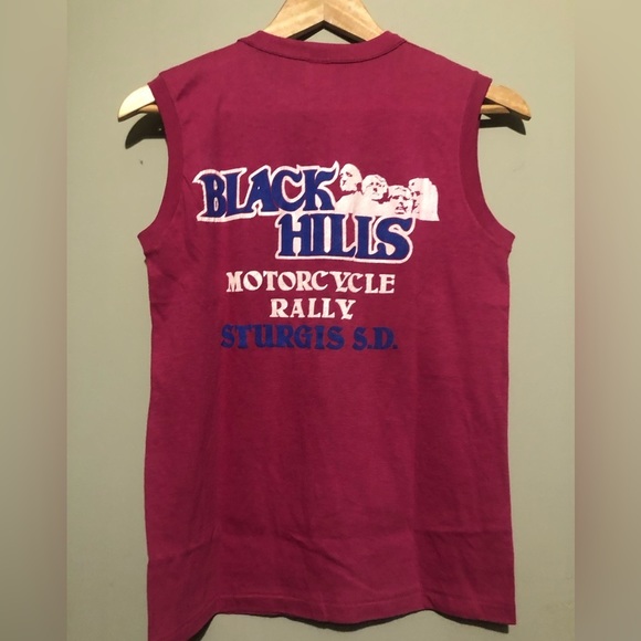 STURGIS MOTORCYCLE RALLY 1986 Vintage Muscle Shirt Tank Top - Picture 4 of 5